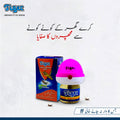 Tiger Insecticides Liquid Vaporizer refill featuring a blue and orange box, a pink and white electric vaporizer device, and a small insect on a white background with Urdu text.