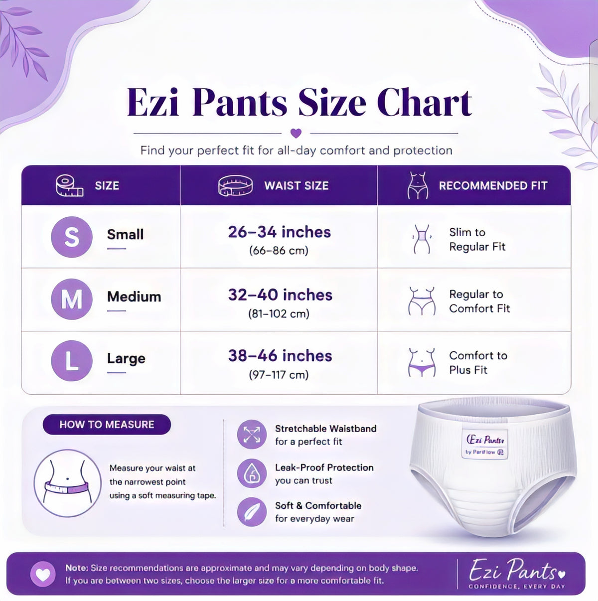 Ezi-Pants Small Sanitary Pants