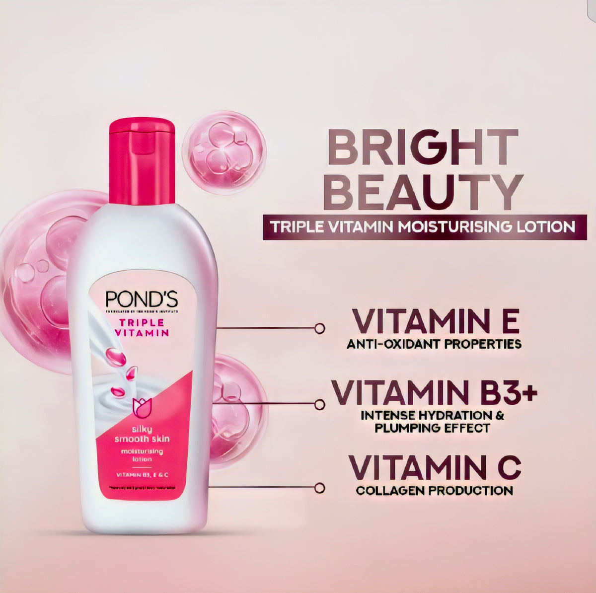 Ponds Bright Beauty Triple Vitamin Moisturizing Lotion 200ML