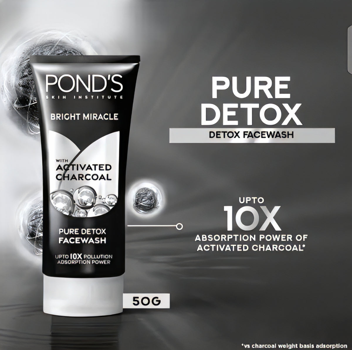 Ponds Bright Miracle Pure Detox Facewash 50G